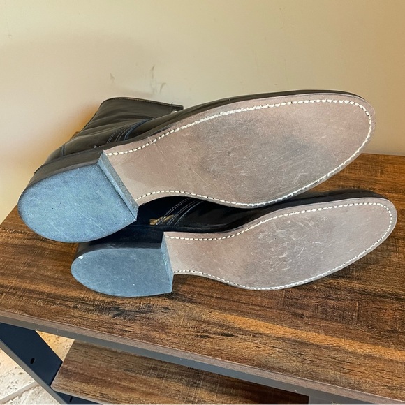 Laredo Mens Kiltie Roper Western Boots 10D Gray Leather Lace Up Vintage - Picture 4 of 6